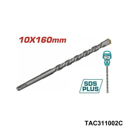 Foret SDS plus 10x160 carbure brasé haute performance TOTAL TAC311002C