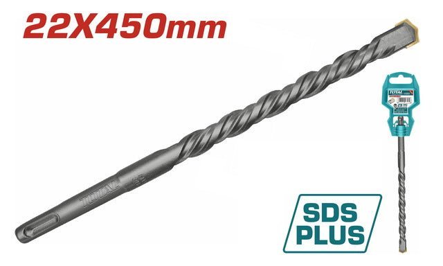 Foret SDS plus 22x450 mm carbure tungstène TOTAL beton pierre Tac312205 - SME IMPORT