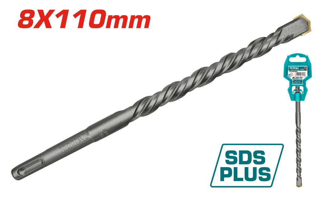 Foret SDS plus 8x110 carbu béton TOTAL haute performance TAC310801C - SME IMPORT