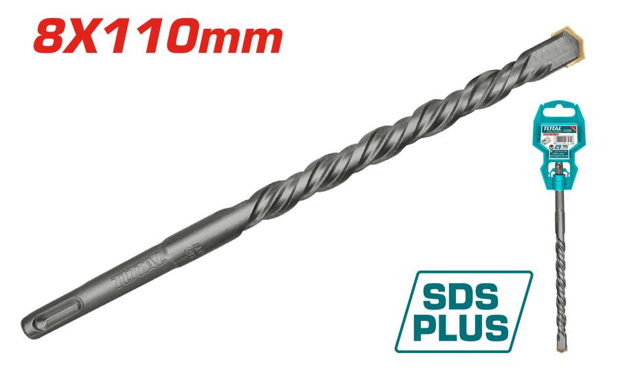 Foret SDS plus 8x110 carbu béton TOTAL haute performance TAC310801C - SME IMPORT