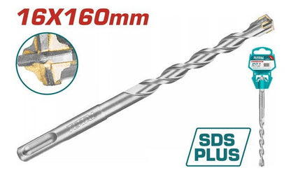 Foret SDS plus carbure 16x160 4 taillants pour beton TOTAL tac311601c - SME IMPORT