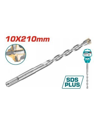 Foret SDS plus carbure tungstène 10x210mm pour béton maçonnerie TOTAL TAC311003C - SME IMPORT