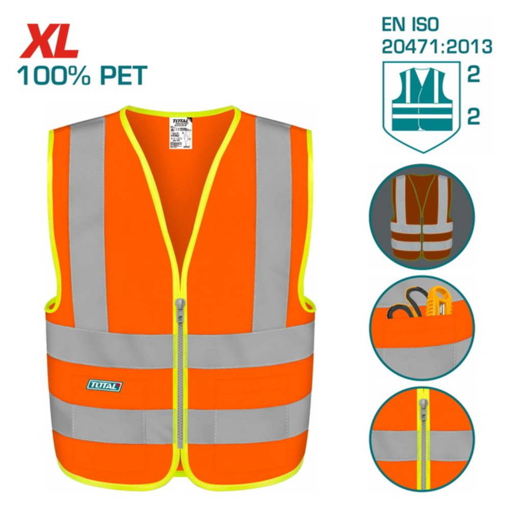 Gilet de securite orange TSP62XL - SME IMPORT