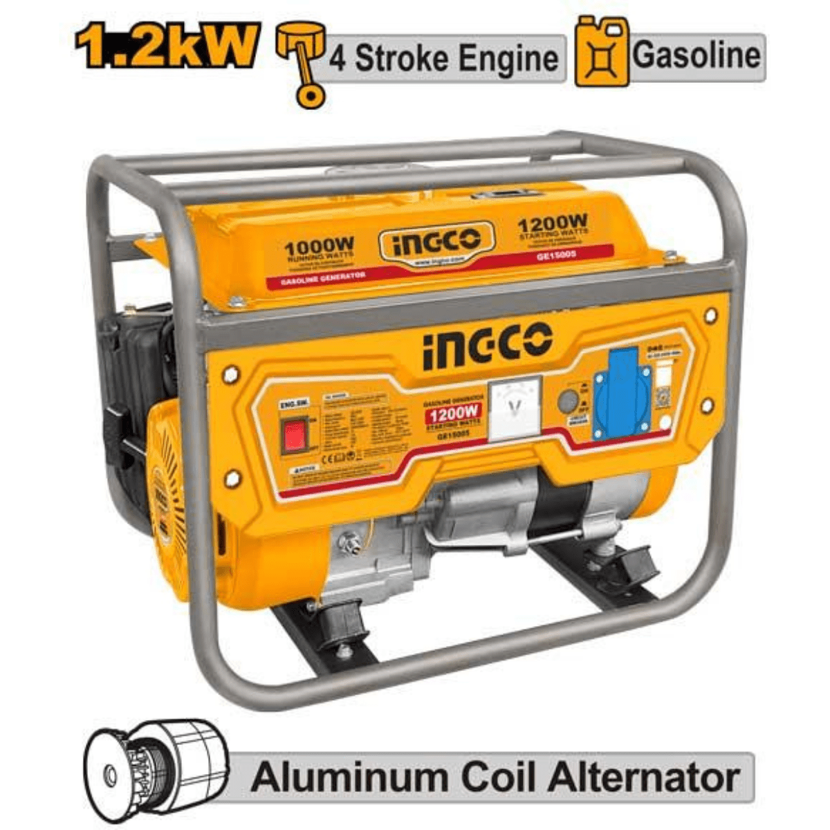 Groupe électrogène 1200 W INGCO GE15002 - SME IMPORT