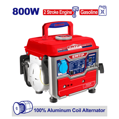 Groupe électrogène 220V ess 0.8KW EMTOP EGGRR0821 - SME IMPORT