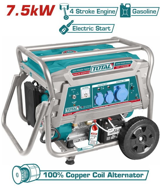 Groupe Électrogène 7500W essence gaz TOTAL TUNISIA Chantier TP175006 - SME IMPORT