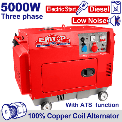 Groupe silen 5Kva dieesel 380 Ats Emtop Edgrs531-1 - SME IMPORT