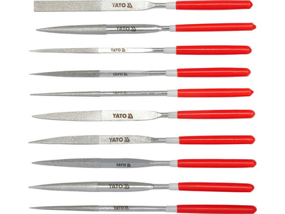 JEU 10 LIMES AIGUILLE DIAMONTEE 4X160X50MM — YATO YT-6151 - SME IMPORT