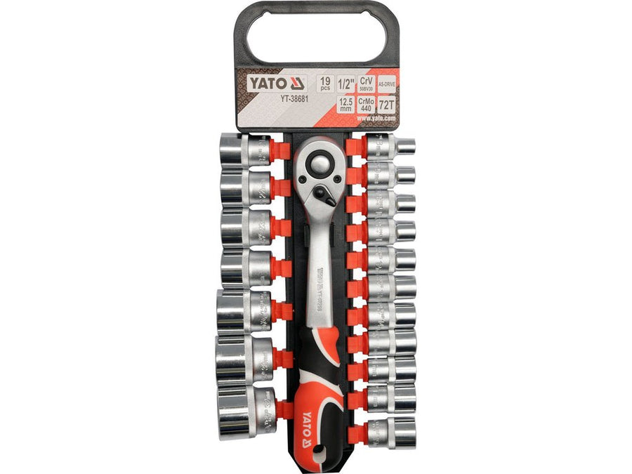 JEU 19 CLES A DOUILLES 1/2" Cr-V 8-32MM — YATO YT-38681 - SME IMPORT