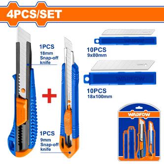 Jeu 2 cutteur 9+18 + 20lame WADFOW WSK2204 - SME IMPORT