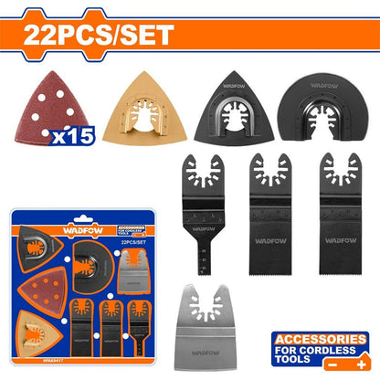 Jeu 22 accessoire scie multi WADFOW WMA9417 - SME IMPORT