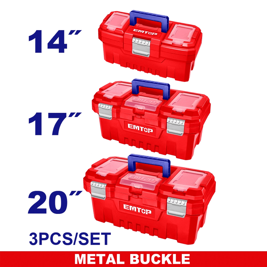 Jeu 3 caisse á outils 14″17″20″ EMTOP EPBXK0302 - SME IMPORT