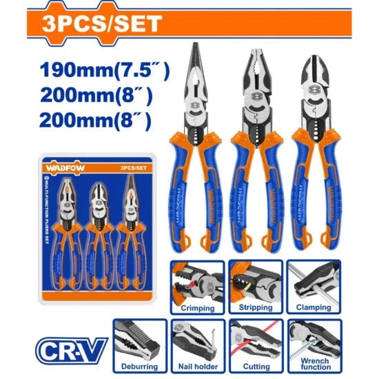 Jeu 3 pince multifonctions WADFOW WPS0413 - SME IMPORT