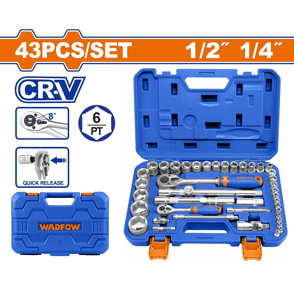 Jeu 43 cle cliq 1/2+1/4 cr-v WADFOW WST3D43 - SME IMPORT
