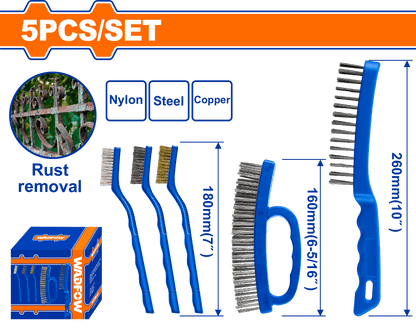 Jeu 5 brosses mtq WADFOW WBH4501 - SME IMPORT