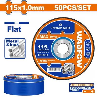 Jeu 50 disque inox 115x1 WADFOW WAC3L45 - SME IMPORT
