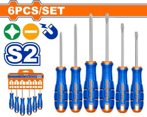 Jeu 6 tournevis profess s2 WADFOW WSSA406 - SME IMPORT
