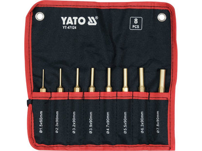 JEU 8 POINCONS EN CUIVRE HEXA. PARALLELES 1.7 A 7.8MM — YATO YT-47124 - SME IMPORT