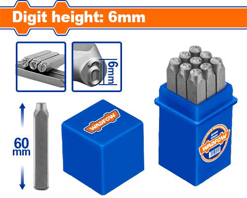 Jeu 9 chiffres 6mm WADFOW WCC9596 - SME IMPORT