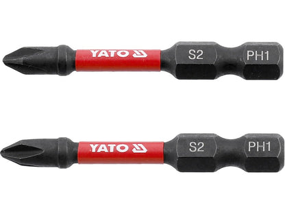 JEU DE 2 EMBOUTS DE TOURNEVIS 1/4" PH1 — YATO YT-78040 - SME IMPORT