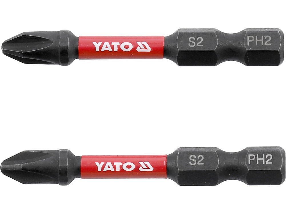 JEU DE 2 EMBOUTS DE TOURNEVIS 1/4" PH2 — YATO YT-78041 - SME IMPORT