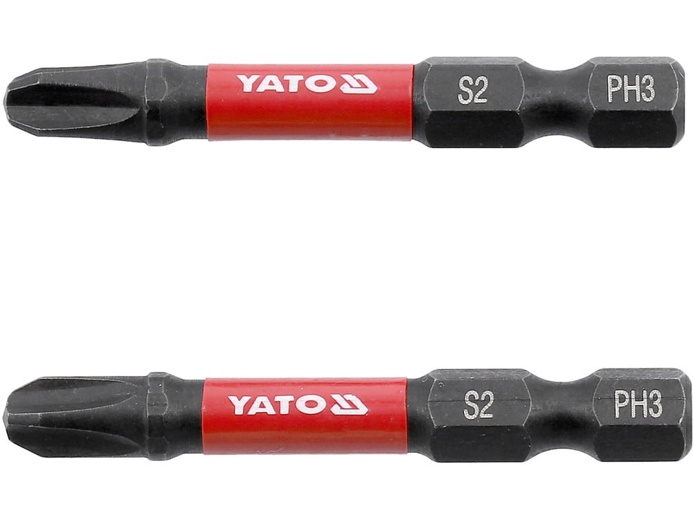 JEU DE 2 EMBOUTS DE TOURNEVIS 1/4" PH3 — YATO YT-78042 - SME IMPORT