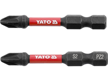 JEU DE 2 EMBOUTS DE TOURNEVIS 1/4" PZ2 — YATO YT-78044 - SME IMPORT