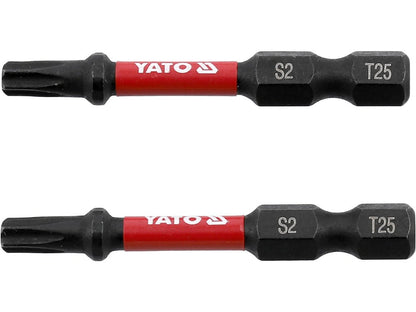 JEU DE 2 EMBOUTS DE TOURNEVIS 1/4" T25 — YATO YT-78054 - SME IMPORT