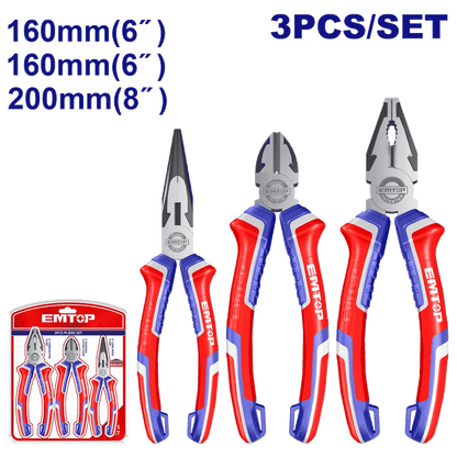 Jeu de 3 pinces UNIV8/L-NEZ6/COUPE6 EMTOP EPLS0311 - SME IMPORT