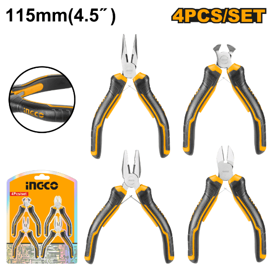 Jeu de 4 mini-pinces INGCO HMPS04112 - SME IMPORT