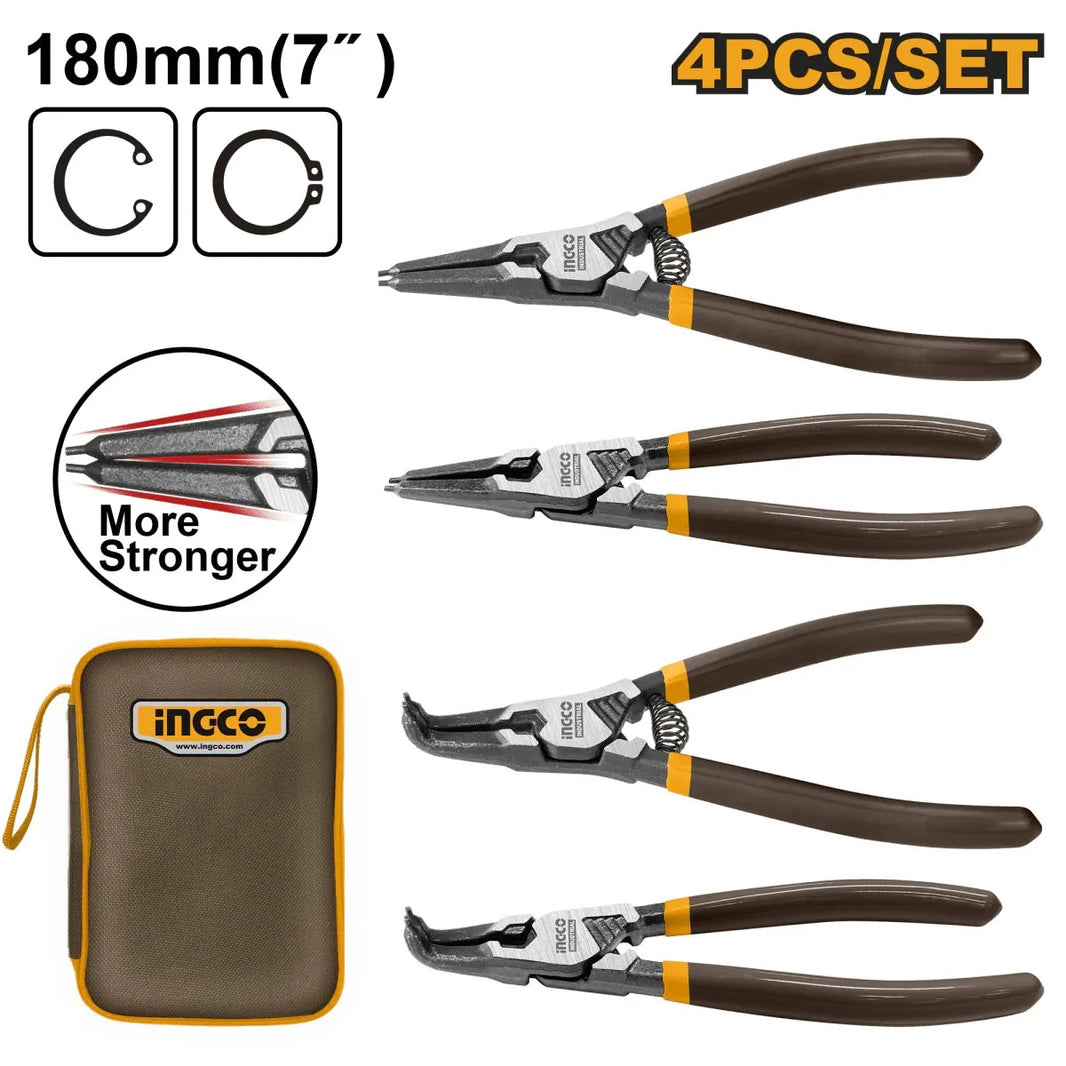 Jeu de 4 pinces à circlips INGCO HCCPS26180