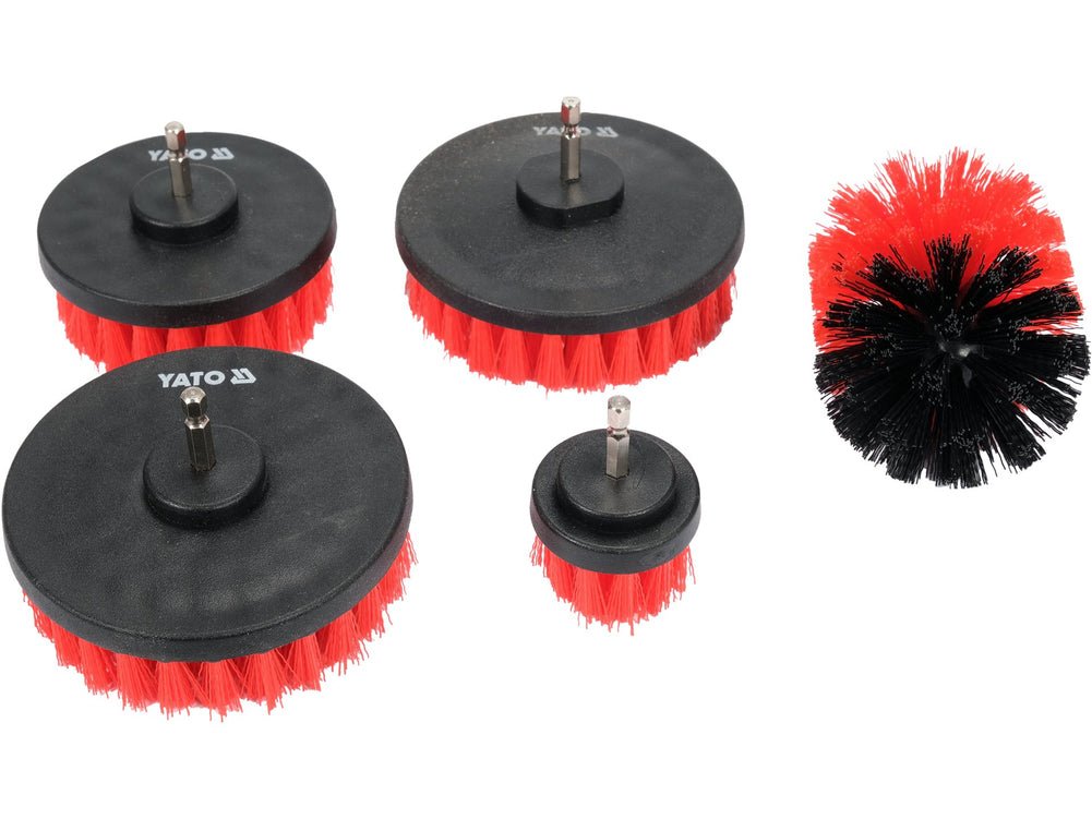 JEU DE BROSSES DE NETTOYAGE NYLON 5PCS — YATO YT-47777 - SME IMPORT
