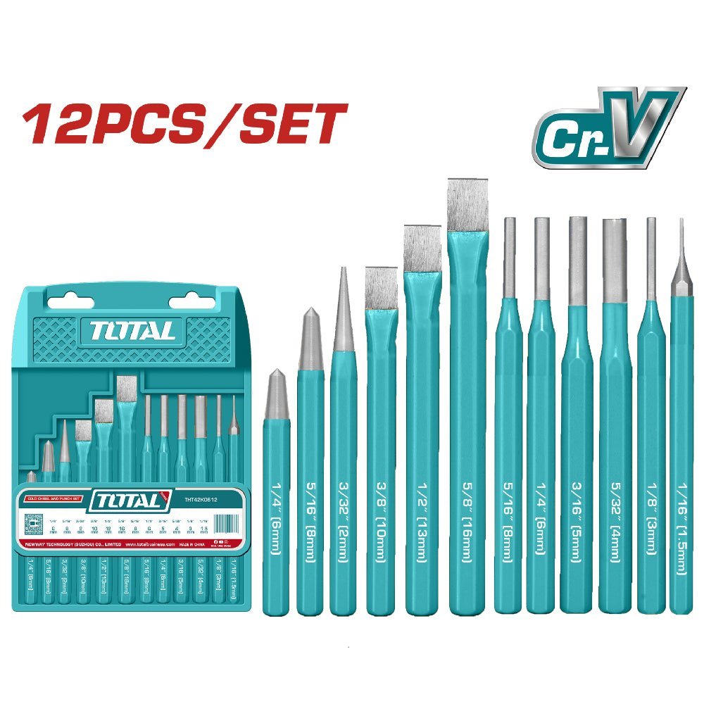 Jeu de burins et chasse-goupilles – TOTAL THT42K0612 - SME IMPORT