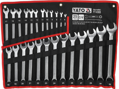Jeu de clés mixte Cr-V – YATO YT-0365 - SME IMPORT