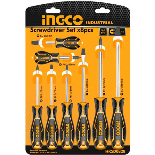Jeu de tournevis 8 pièces INGCO HKSD0828 - SME IMPORT