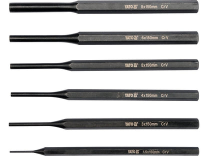 KIT 6 POINCONS Cr-V 1.5 - 8 MM — YATO YT-47121 - SME IMPORT