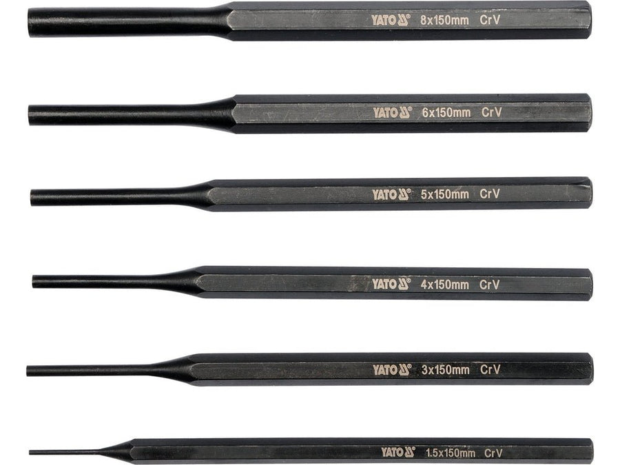 KIT 6 POINCONS Cr-V 1.5 - 8 MM — YATO YT-47121 - SME IMPORT