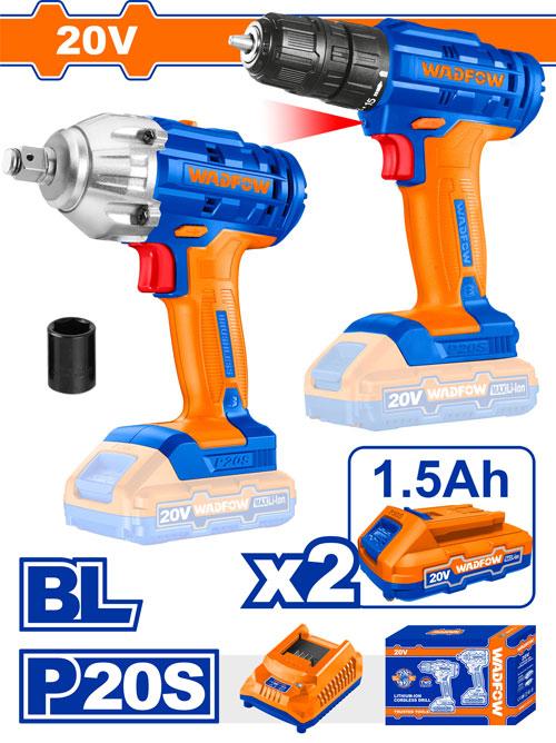 Kit boulonneuse+visseuse 20v WADFOW WCK2017 - SME IMPORT