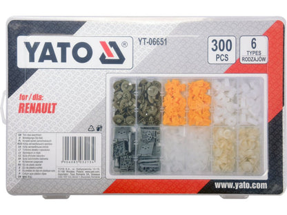 Kit de 300 agrafes de fixation automobile YATO YT-06651 – Renault - SME IMPORT