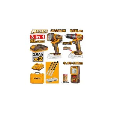 Kit d’outils sans fil INGCO COSLI250885 – 20 V - SME IMPORT