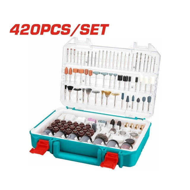 Kit meule mini TOTAL accs m f 420P 420 pièces TAKMG4208 - SME IMPORT