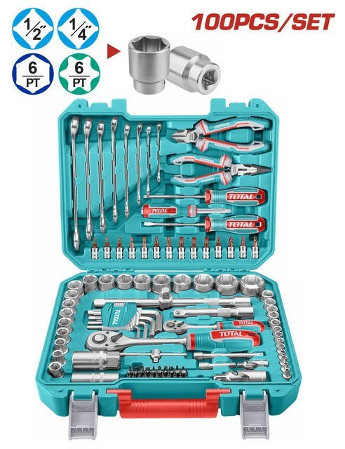 Kit outils 100 pièces TOTAL bricolage THKTHP21006 - SME IMPORT