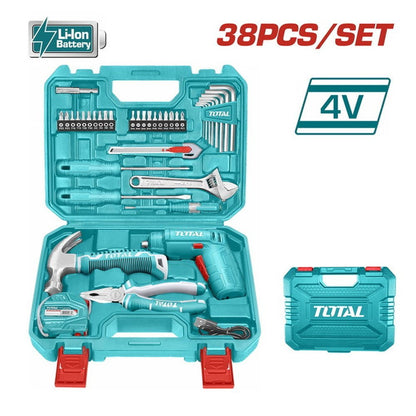 Kit outils 4V TOTAL maison bricolage THKTHP10386 - SME IMPORT