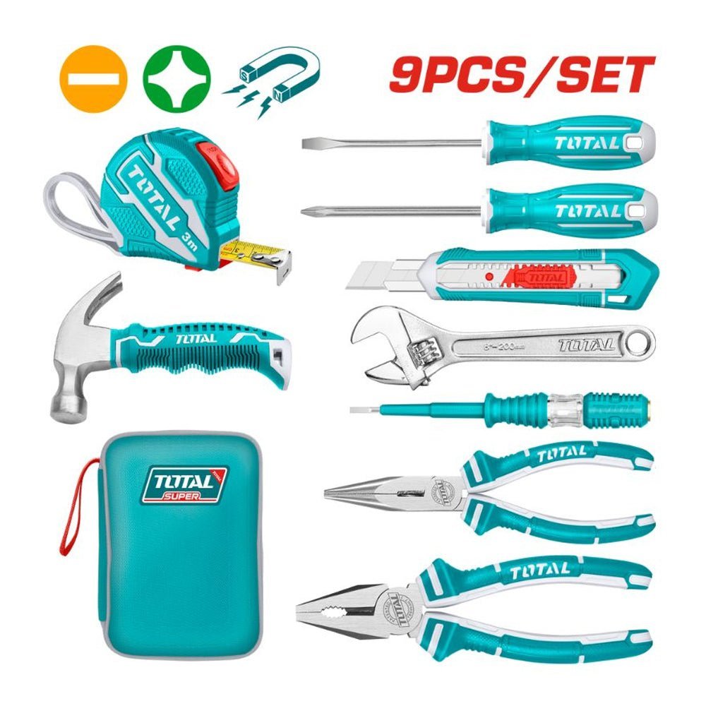 Kit Outils Mains 9 Pièces 3 M TOTAL THKTHP90097 Bricoleurs - SME IMPORT