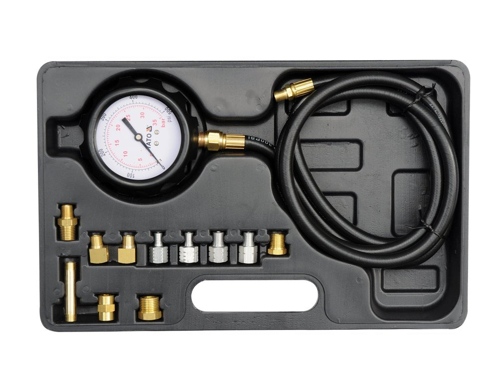 KIT TESTEUR DE PRESSION D'HUILE 0-35BAR 12PCS — YATO YT-73030 - SME IMPORT