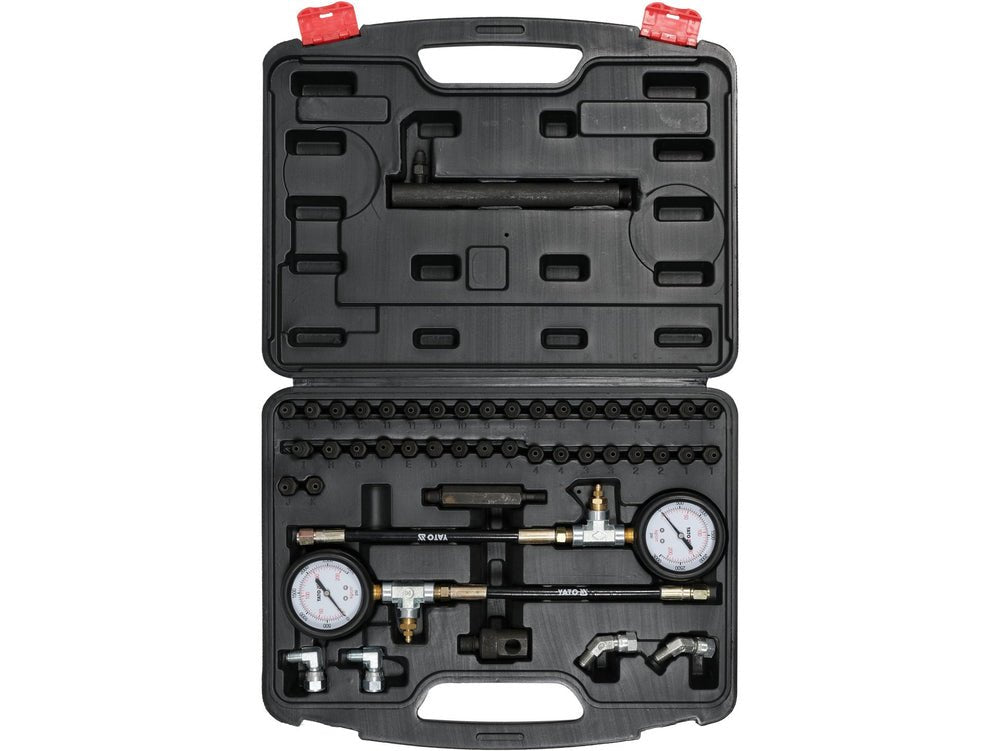 KIT TESTEUR PRESSION SYSTEME FREINAGE 46PCS — YATO YT-73040 - SME IMPORT