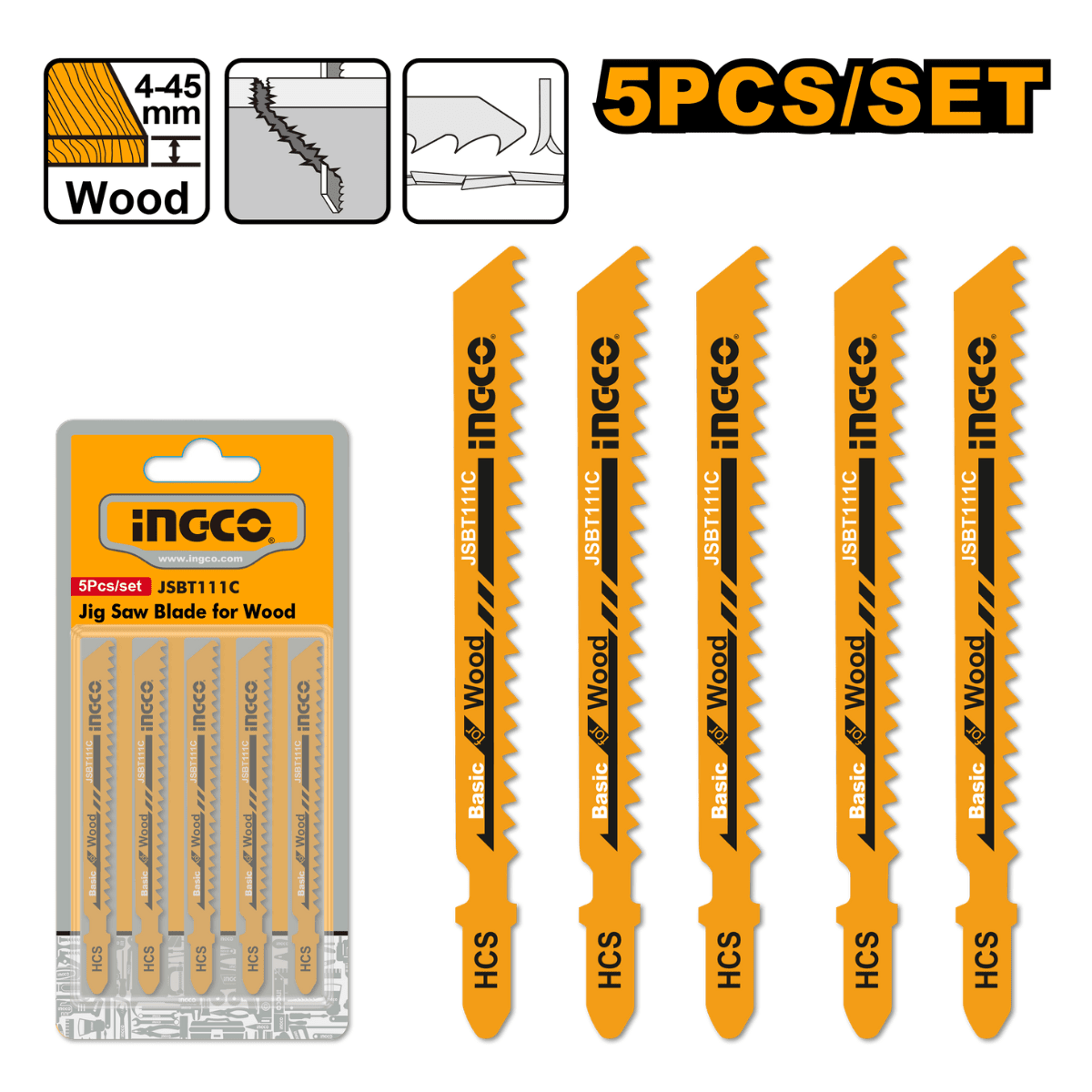 Lame de scie sauteuse Ingco JSBT111C pour bois - SME IMPORT