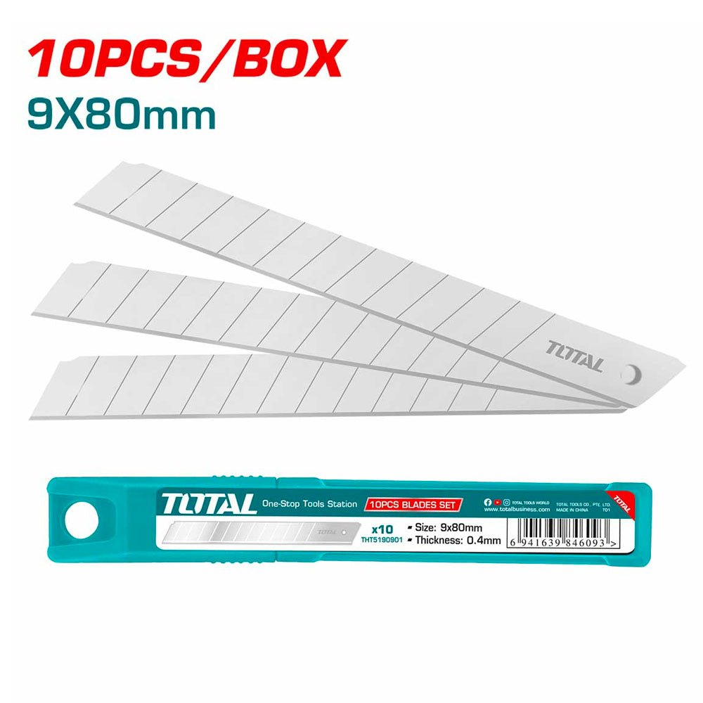Lames cutter TOTAL 09x80mm pour coupe précise THT5190901 - SME IMPORT
