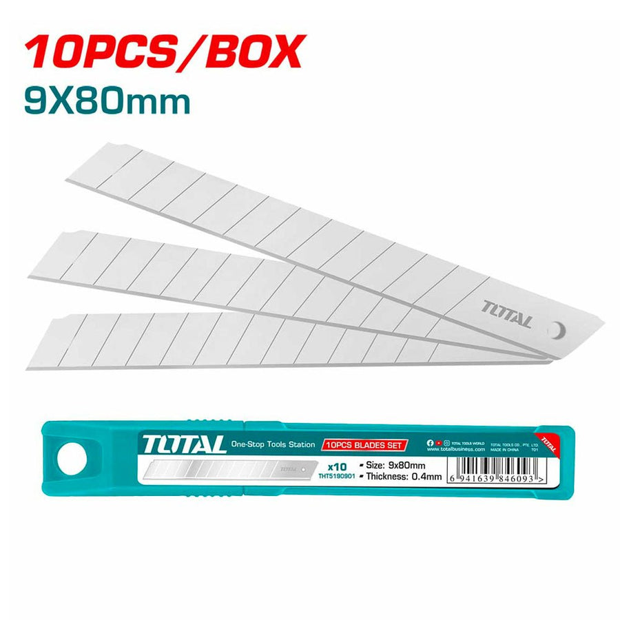 Lames cutter TOTAL 09x80mm pour coupe précise THT5190901 - SME IMPORT