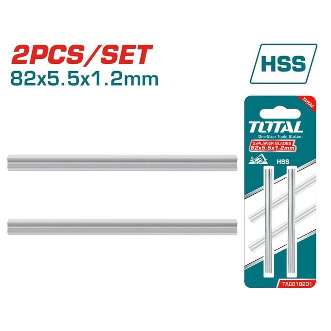 Lames de rabot 82x5.5x1.2mm pour raboteuse pro TOTAL TAC618201 - SME IMPORT